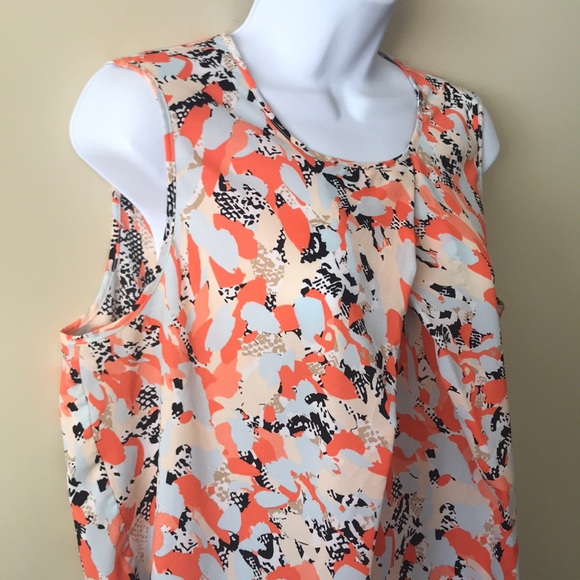 DKNYC sleeveless orange tank top shirt large - Picture 2 of 3